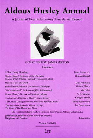 Aldous Huxley Annual: Volume 9 (2009) (9),Used