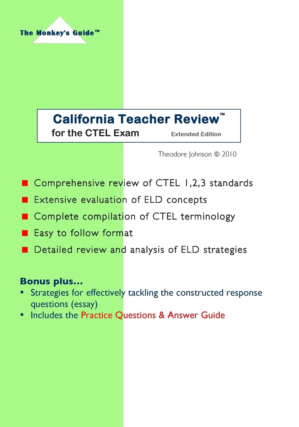 California Teacher Review For The Ctel Exam, Extended Edition,Used