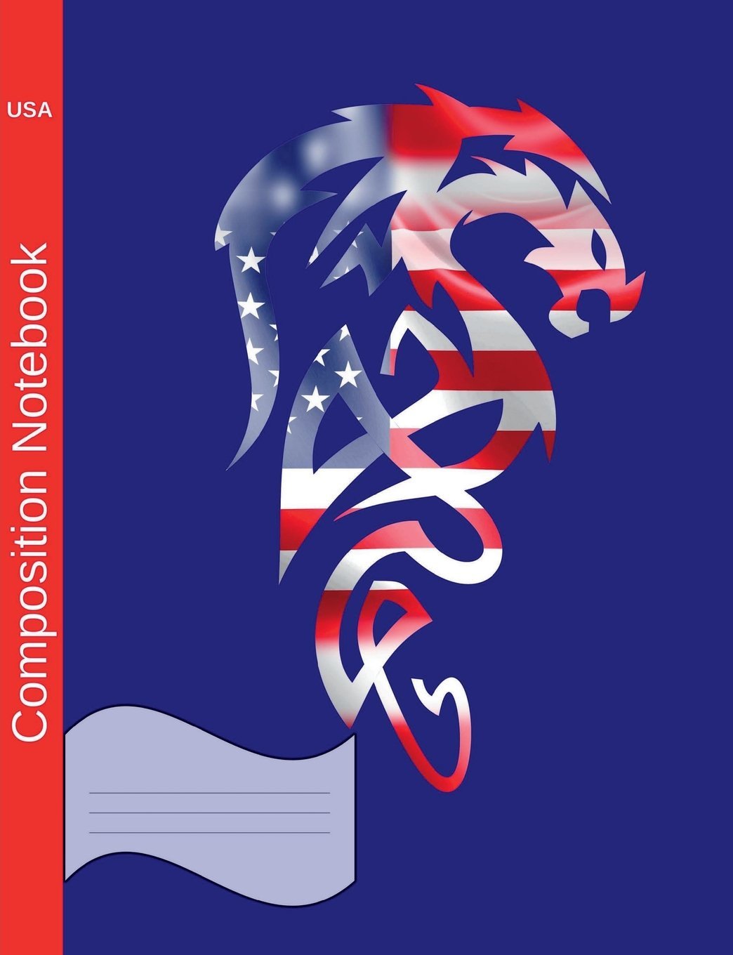 USA Composition Notebook: Graph Paper Book to write in for school, take notes, for kids, students, teachers, homeschool, Dragon ,Used
