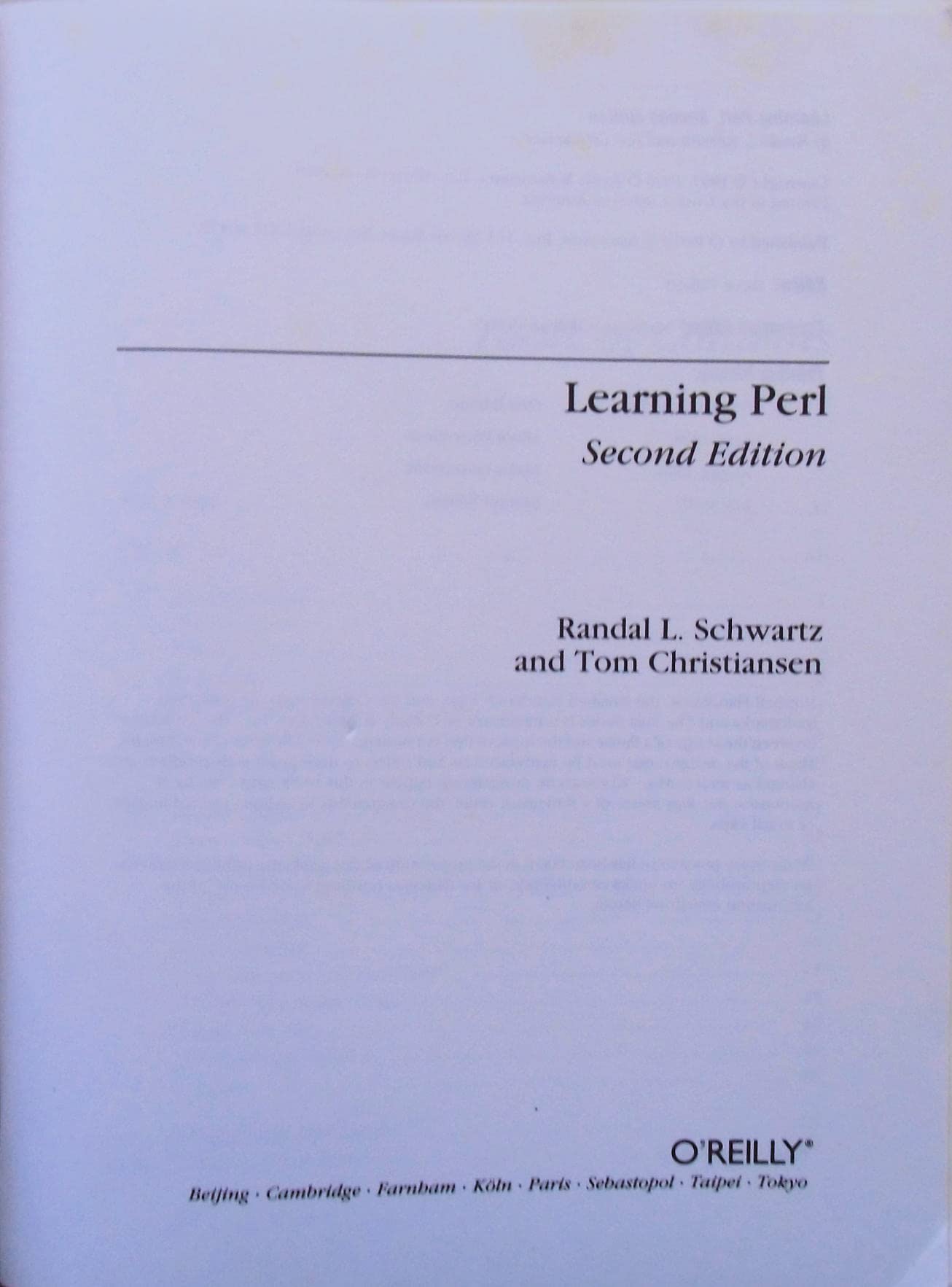 Learning Perl (Nutshell Handbooks),Used