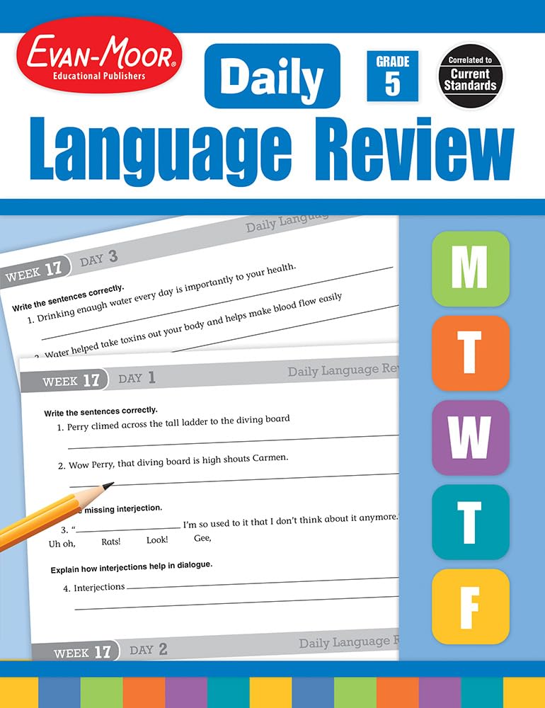 Evan Moor Daily Language Review, Grade 5,Used