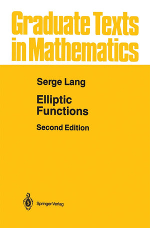Elliptic Functions (Graduate Texts In Mathematics, 112),Used