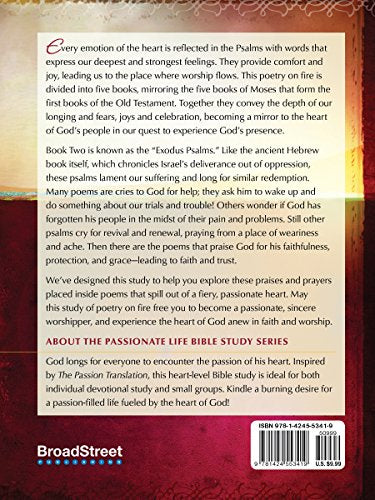 The Psalms 4272 Poetry on Fire, Book 2: 12Week Study Guide (The Passionate Life Bible Study),Used