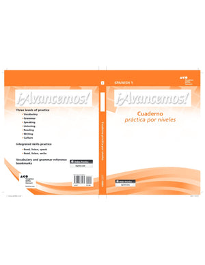 Avancemos: Cuaderno, Practica Por Niveles, Student Edition, Level 1 (Spanish Edition),New