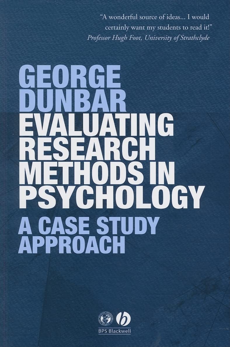 Evaluating Research Methods In Psychology: A Case Study Approach,Used