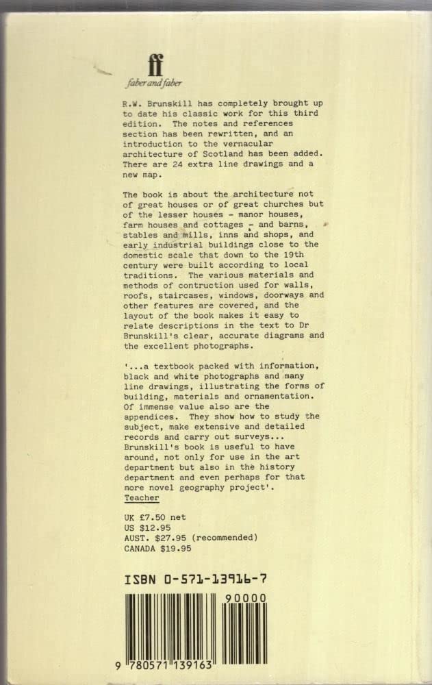 Illustrated Handbook of Vernacular Architecture,Used