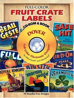 FullColor Fruit Crate Labels CDROM and Book,Used