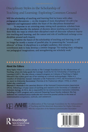 Disciplinary Styles In The Scholarship Of Teaching And Learning,Used