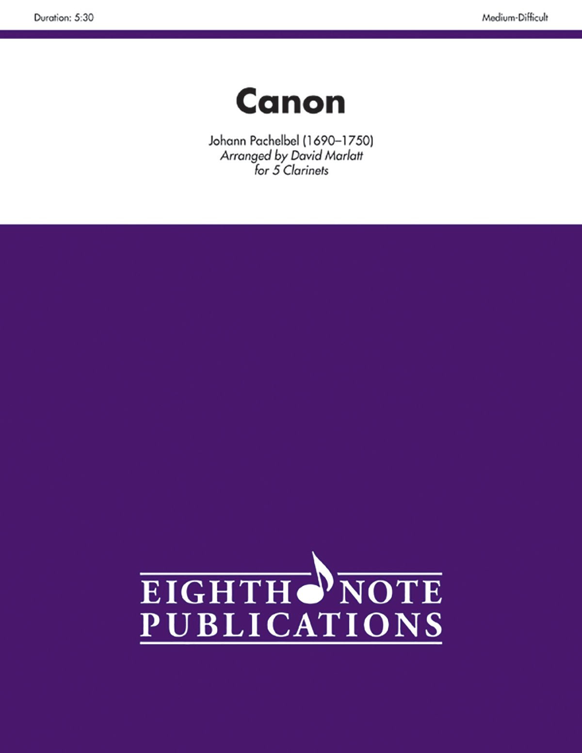 Canon: Score & Parts (Eighth Note Publications),New