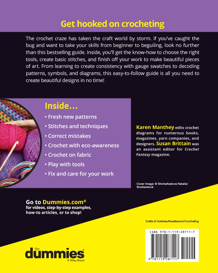 Crocheting For Dummies with Online Videos,Used