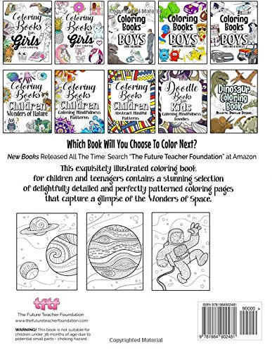 Coloring Books For Children Wonders Of Space: A Delightfully Detailed Coloring Book For Older Girls And Boys. Recommended Age 8+,Used