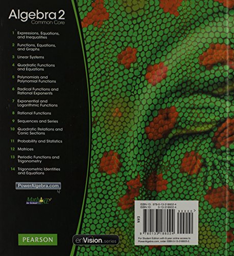 Algebra 2: Common Core,New