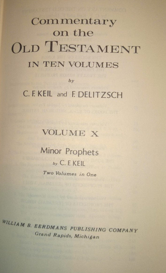 Commentary On The Old Testament: Minor Prophets V. 10,Used