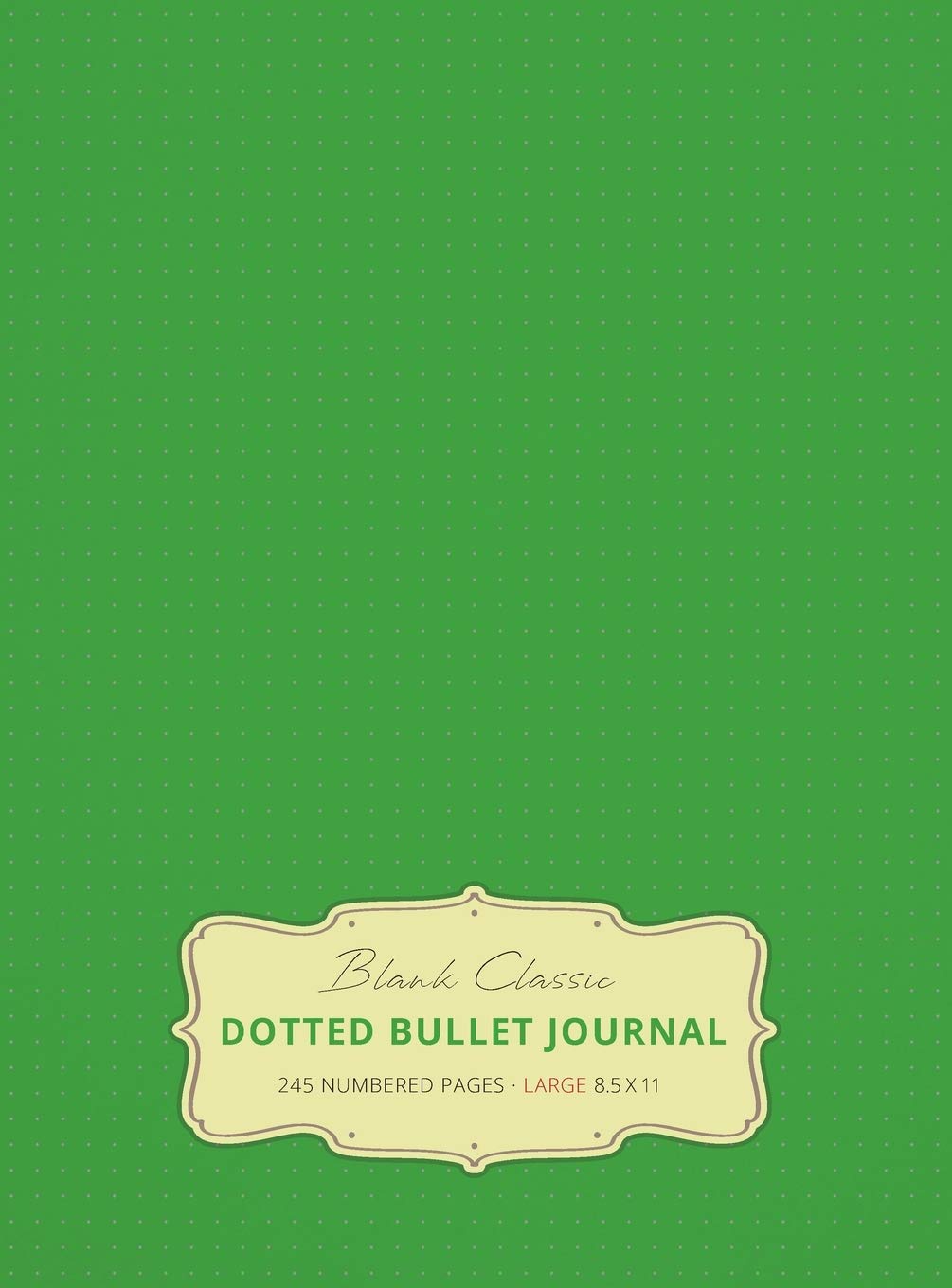 Large 8.5 x 11 Dotted Bullet Journal (Spring Green #15) Hardcover  245 Numbered Pages,Used