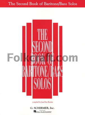 The Second Book Of Baritone/Bass Solos,New