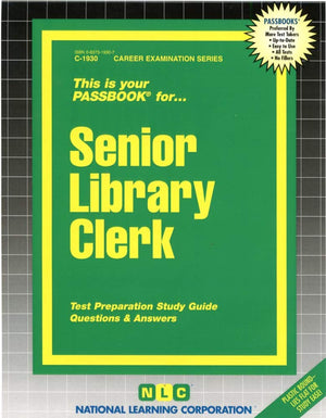 Senior Library Clerk (Career Examination Series),Used