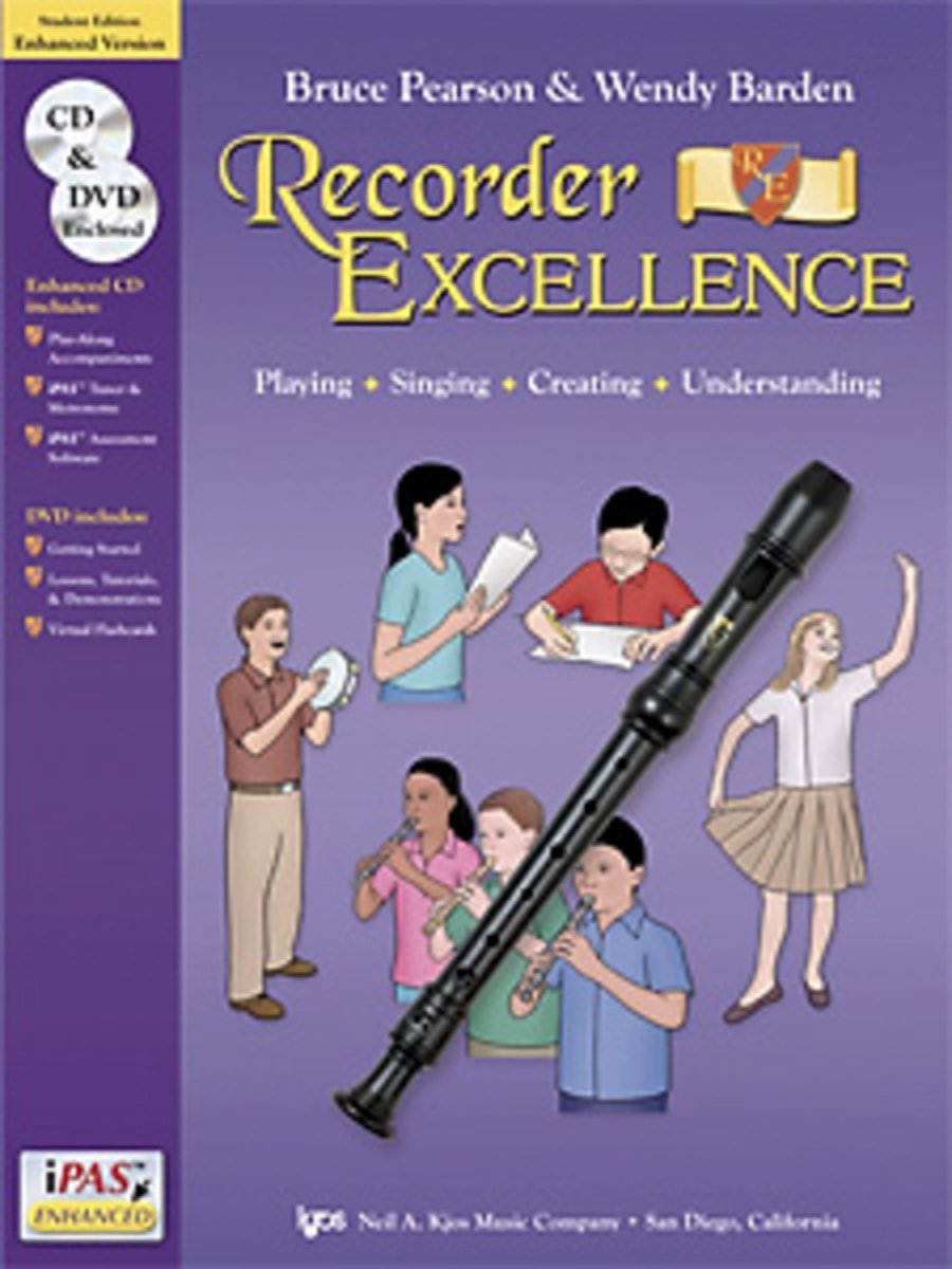 W52S  Recorder Excellence Enhanced Version Book/Cd/Dvd  Student Edition-new