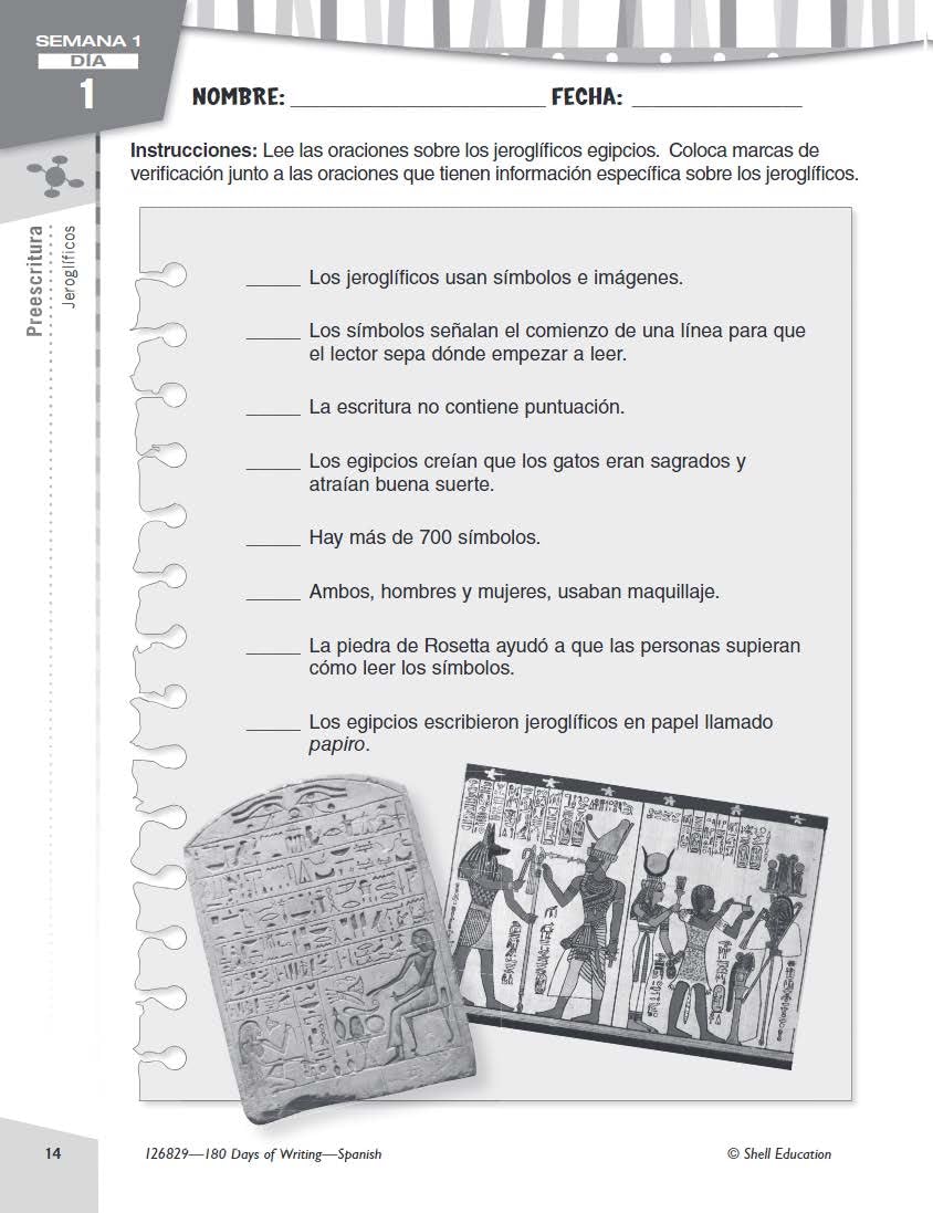 180 Days of Writing for Fourth Grade (Spanish) (Spanish Edition),Used