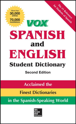 VOX Spanish and English Student Dictionary, Hardcover, 2nd Edition (Vox Dictionaries),Used