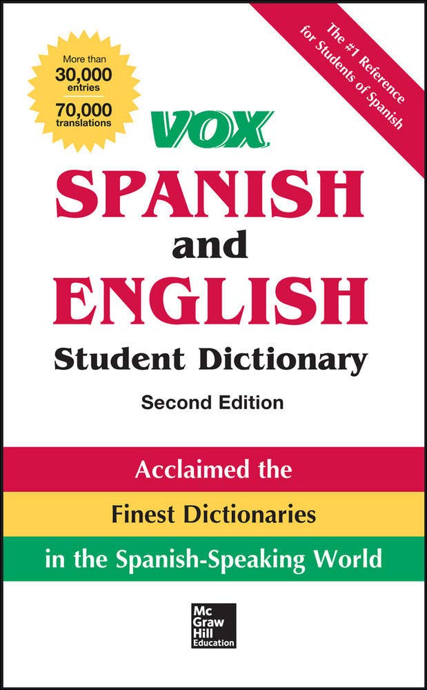 VOX Spanish and English Student Dictionary, Hardcover, 2nd Edition (Vox Dictionaries),Used