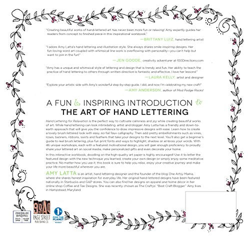 Hand Lettering for Relaxation: An Inspirational Workbook for Creating Beautiful Lettered Art,Used