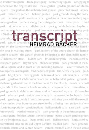 Transcript (German and Austrian Literature Series),Used