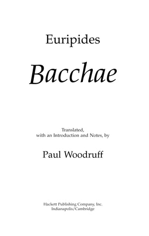 Bacchae,New