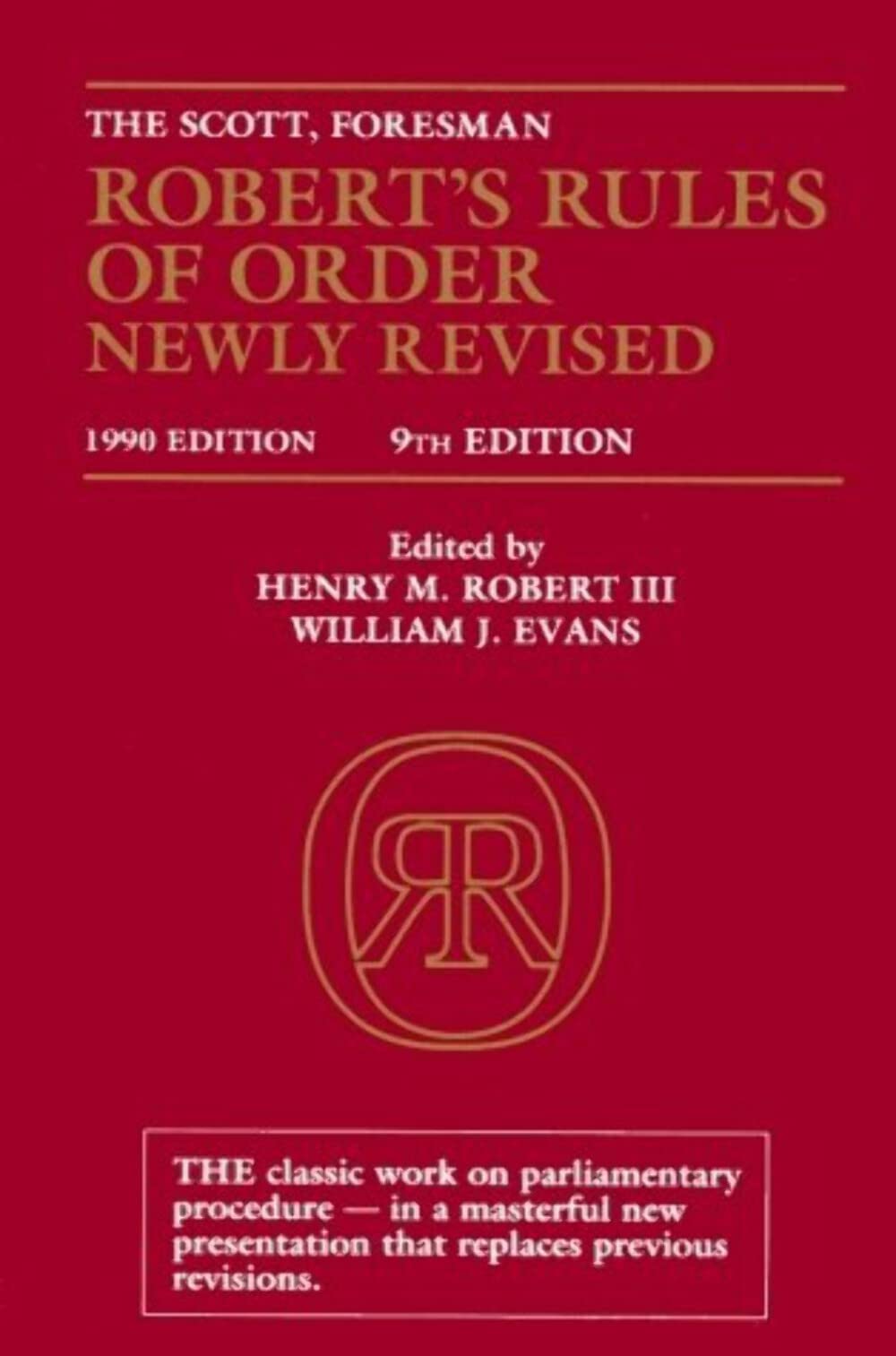 Robert's Rules Of Order Newly Revised,Used