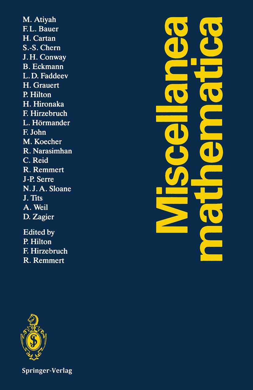 Miscellanea Mathematica (English, German and French Edition),Used