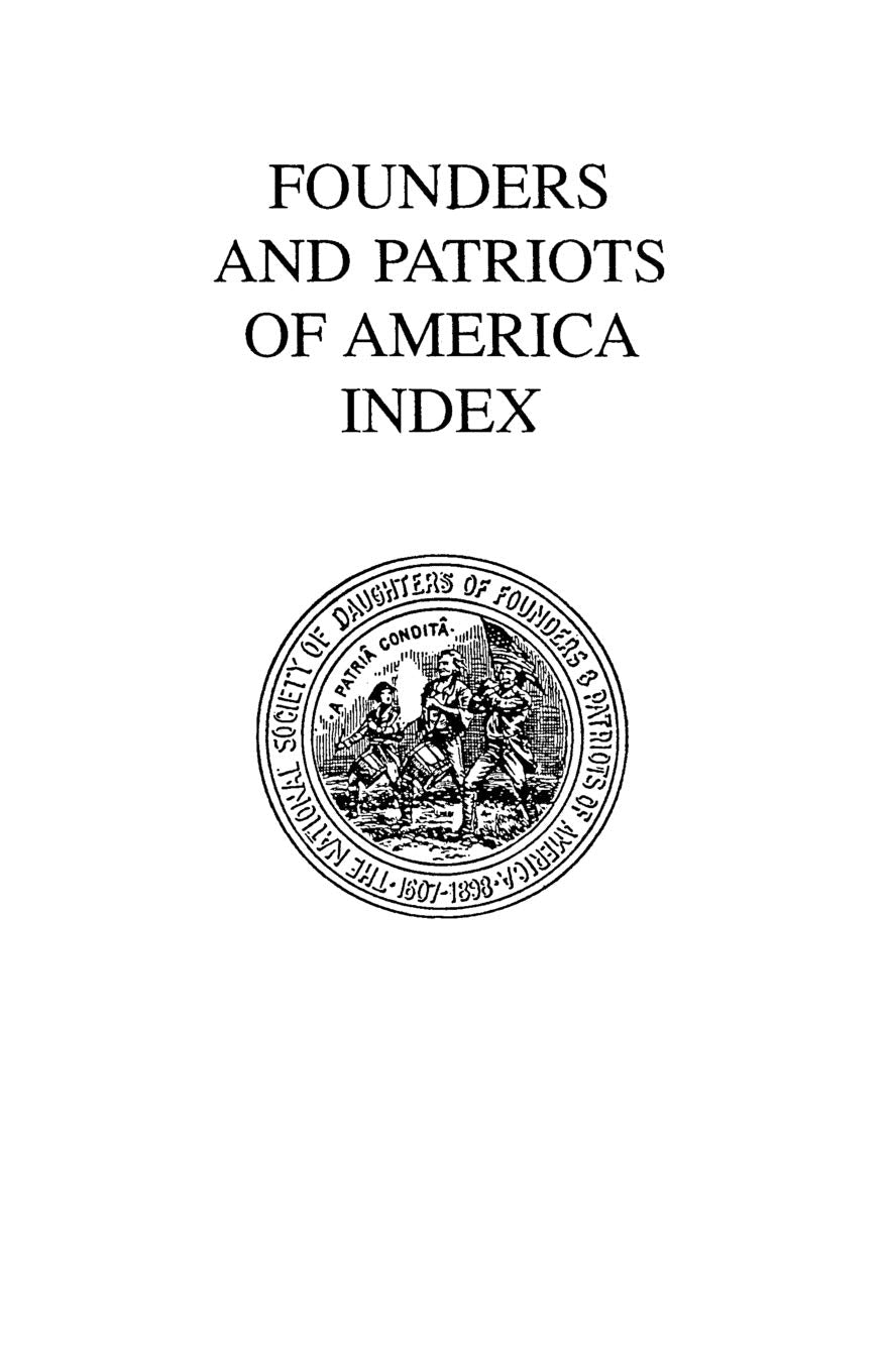 Founders And Patriots Of America Index,Used