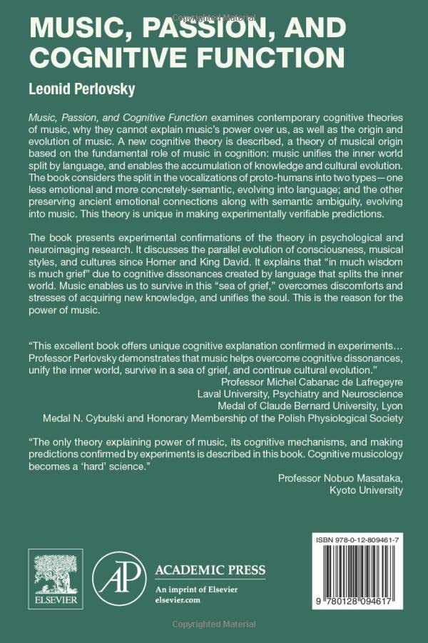 Music, Passion, and Cognitive Function,Used