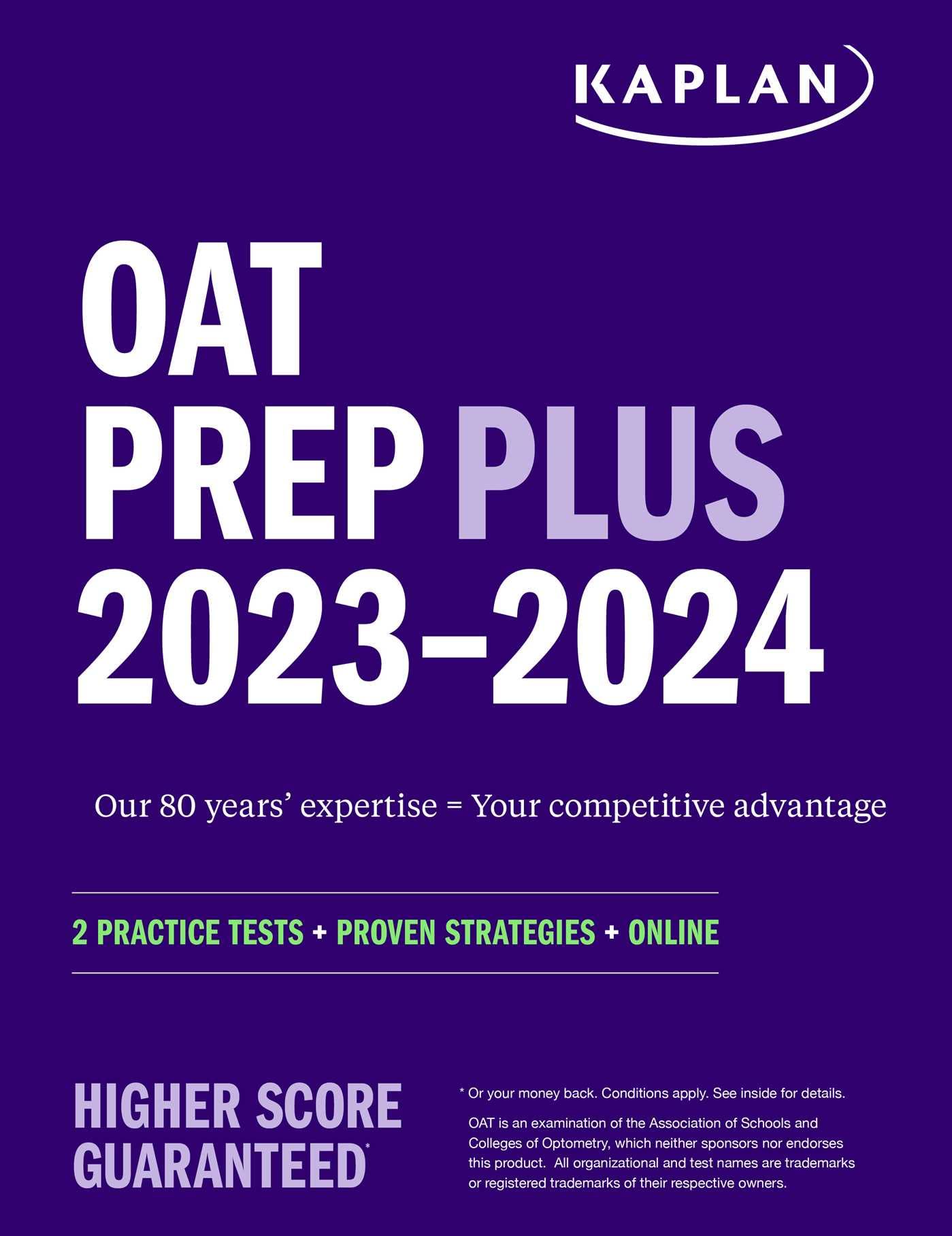 Oat Prep Plus 20232024: 2 Practice Tests + Proven Strategies + Online (Kaplan Test Prep),Used