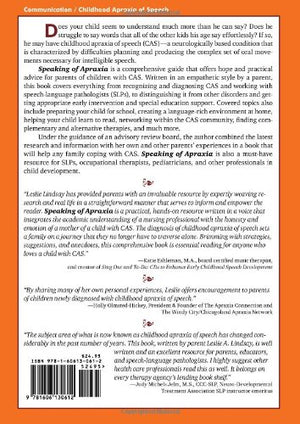Speaking of Apraxia: A Parent's Guide to Chldhood Apraxia of Speech,New