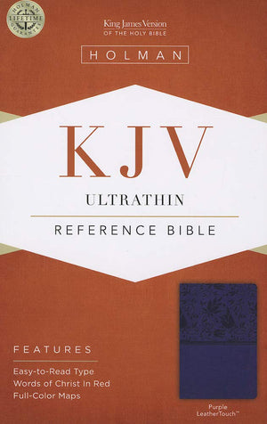 Kjv Ultrathin Reference Bible, Purple Leathertouch,Used