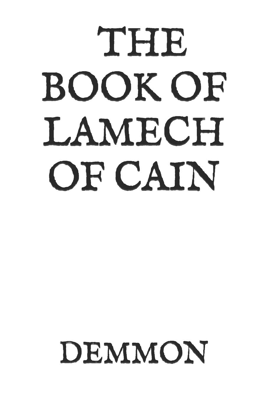The Book Of Lamech Of Cain: And Leviathan