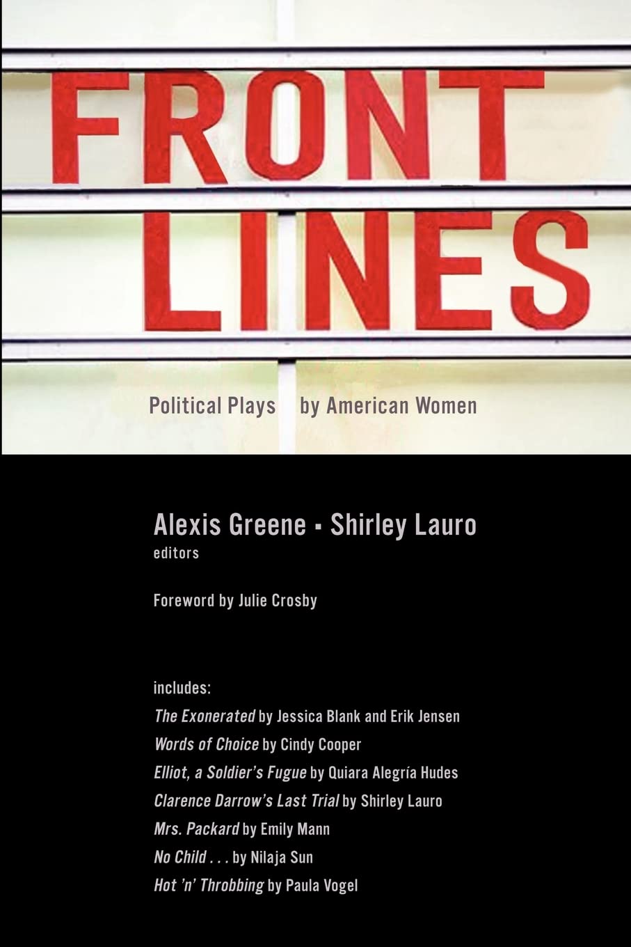 Front Lines: Political Plays by American Women,Used