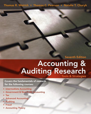 Accounting & Auditing Research: Tools & Strategies,New