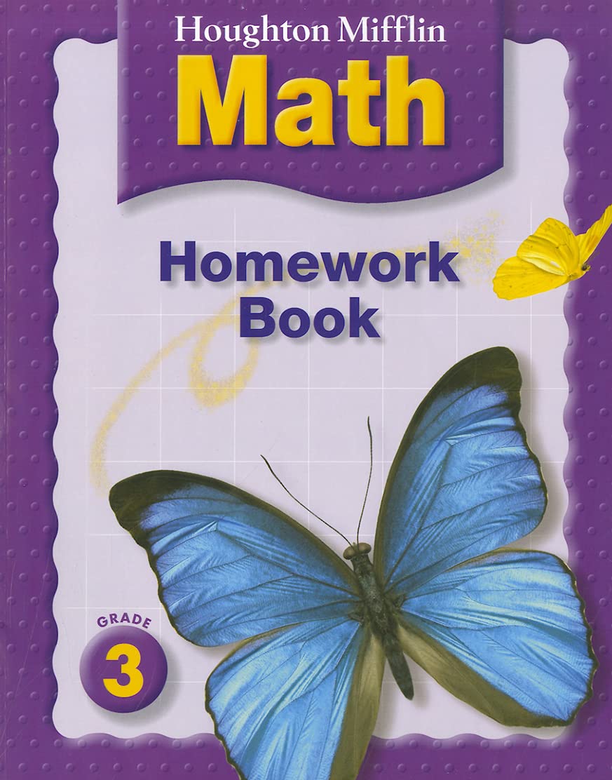 Houghton Mifflin Math: Homework Book (Consumable) Grade 3,Used