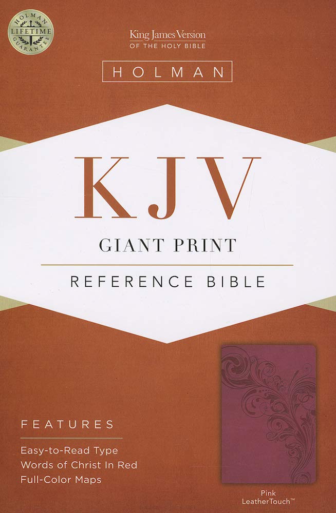 Kjv Giant Print Reference Bible, Pink Leathertouch,Used