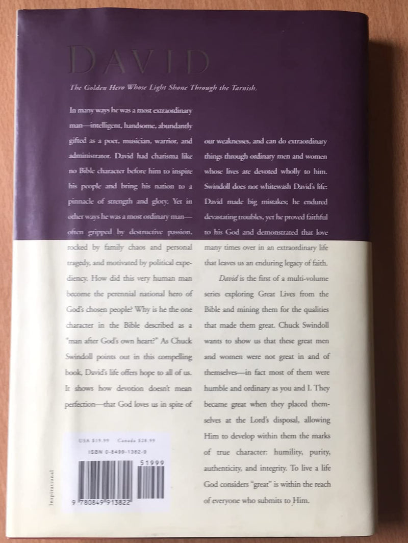 David: A Man Of Passion & Destiny (Great Lives From God'S Words, Volume 1),New