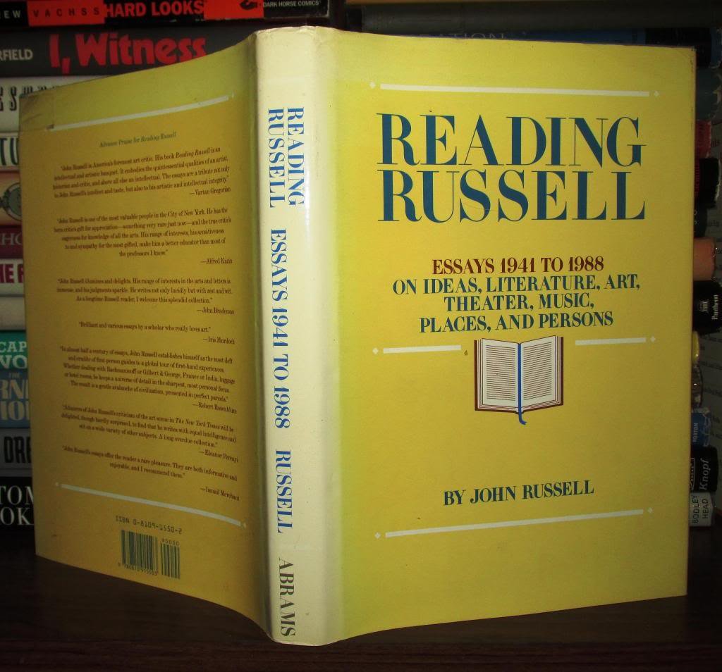 Reading Russell: Essays, 19411988 on Ideas, Literature, Art, Theater, Music, Places, and Persons,Used