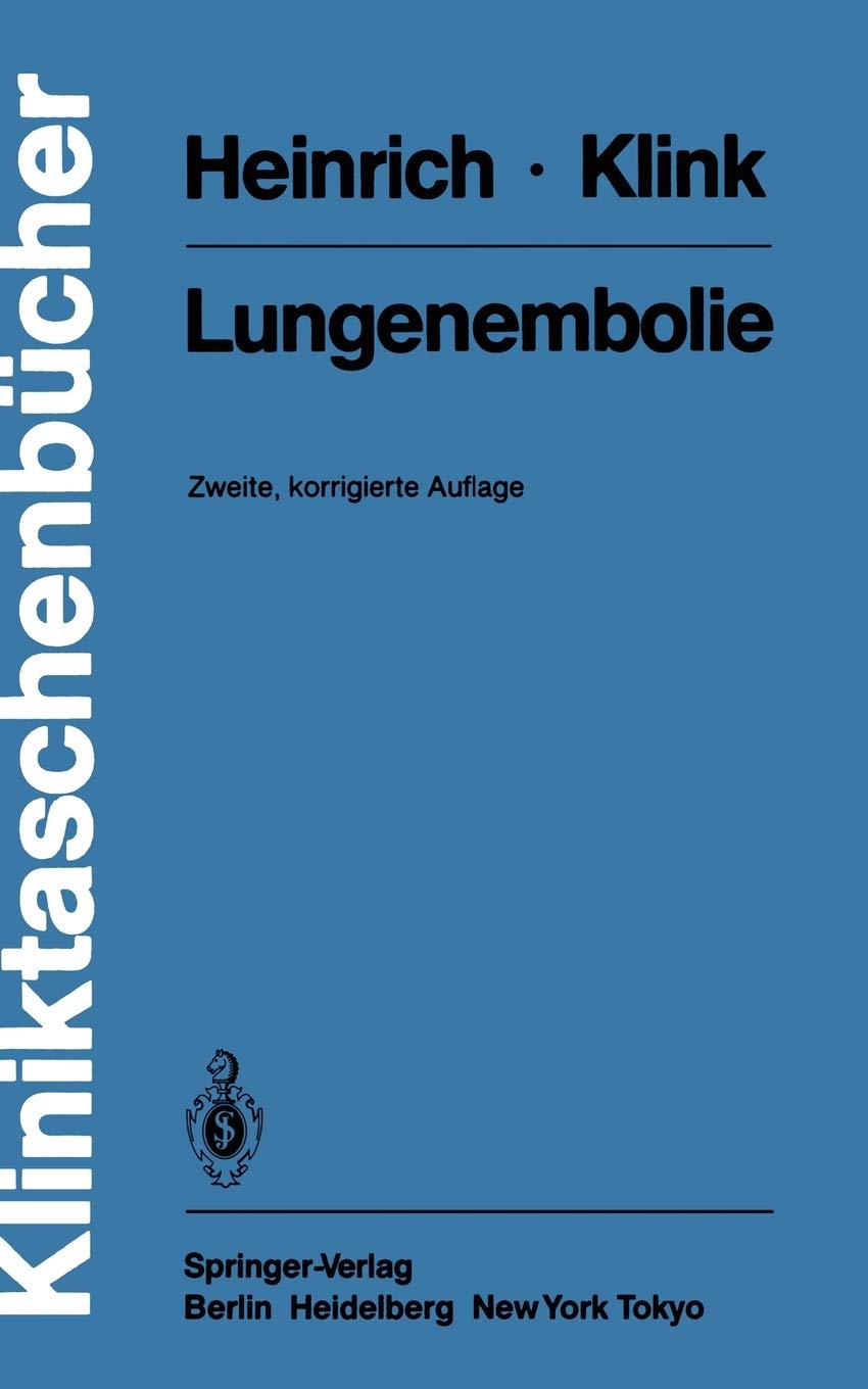 Lungenembolie (Kliniktaschenbcher) (German Edition),Used