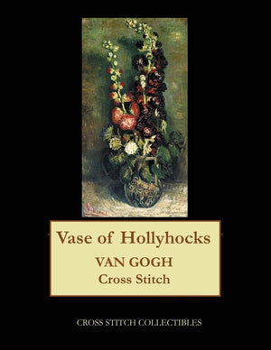 Vase of Hollyhocks: Van Gogh cross stitch pattern,Used