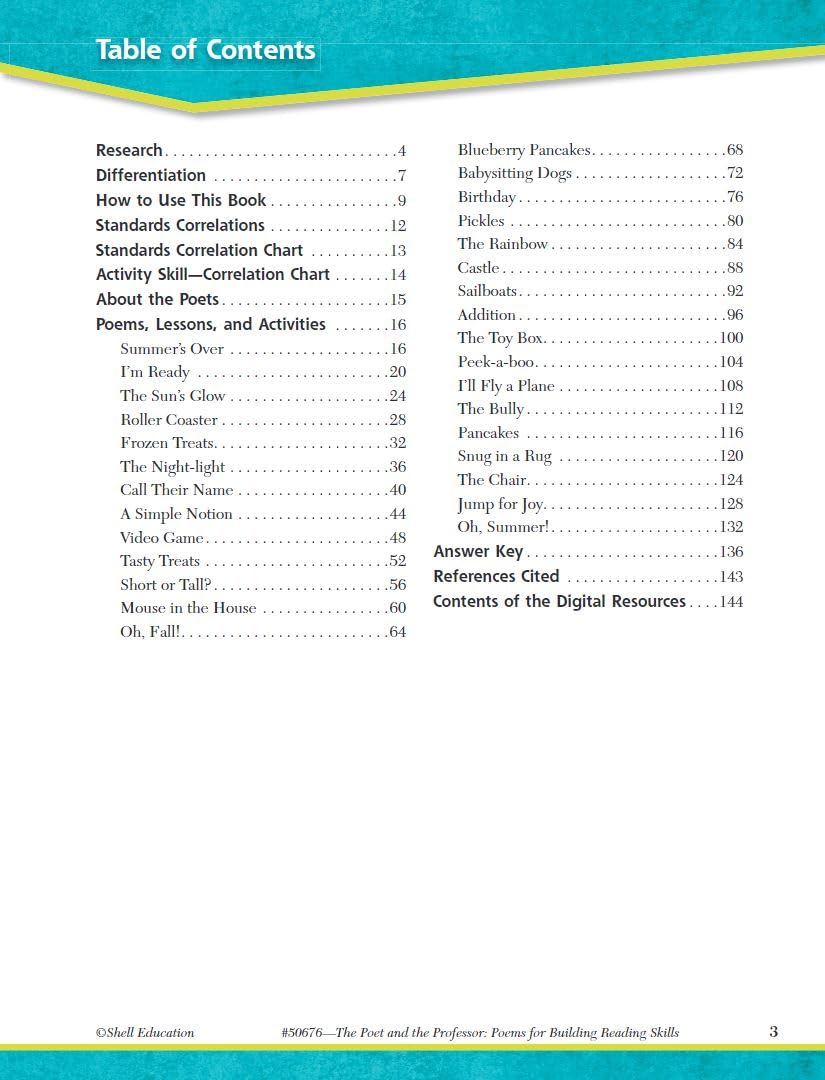 Poems for Building Reading Skills Level 2 (The Poet and the Professor),New