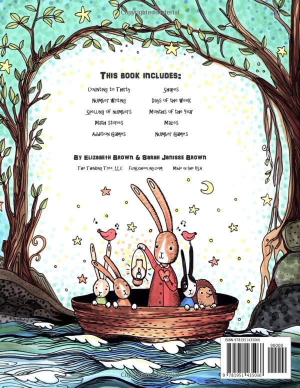 My First FunSchooling Math Workbook: Counting to 30, Number Games, Mazes, Addition, Math Stories, Coloring & Drawing,Used