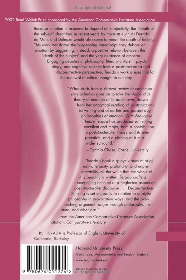 Feeling in Theory: Emotion after the 'Death of the Subject',Used