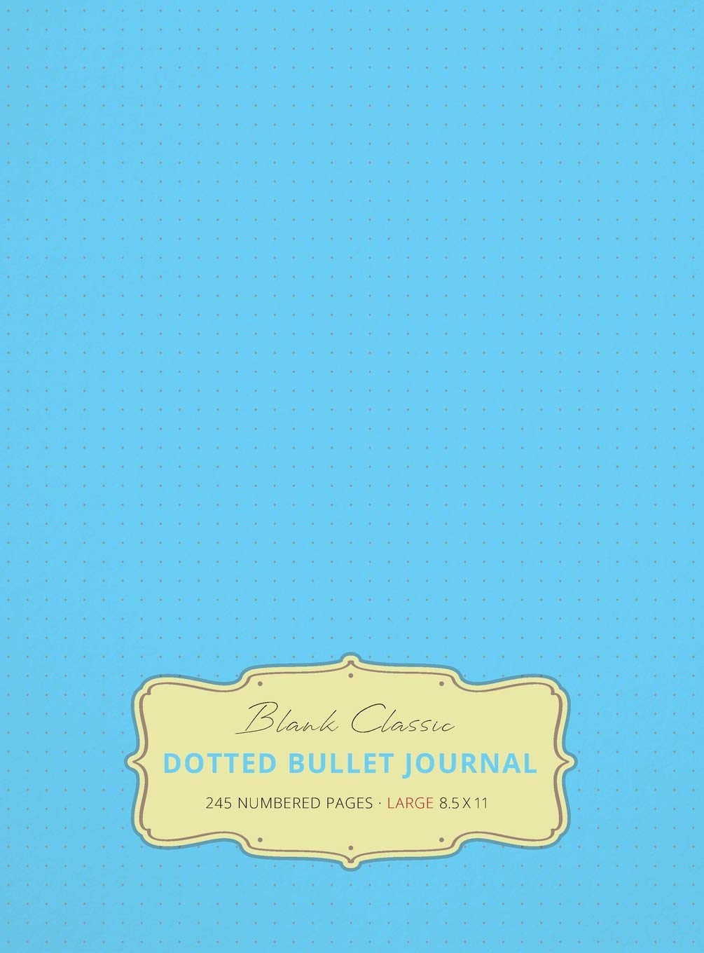Large 8.5 x 11 Dotted Bullet Journal (Sky Blue #10) Hardcover  245 Numbered Pages,Used