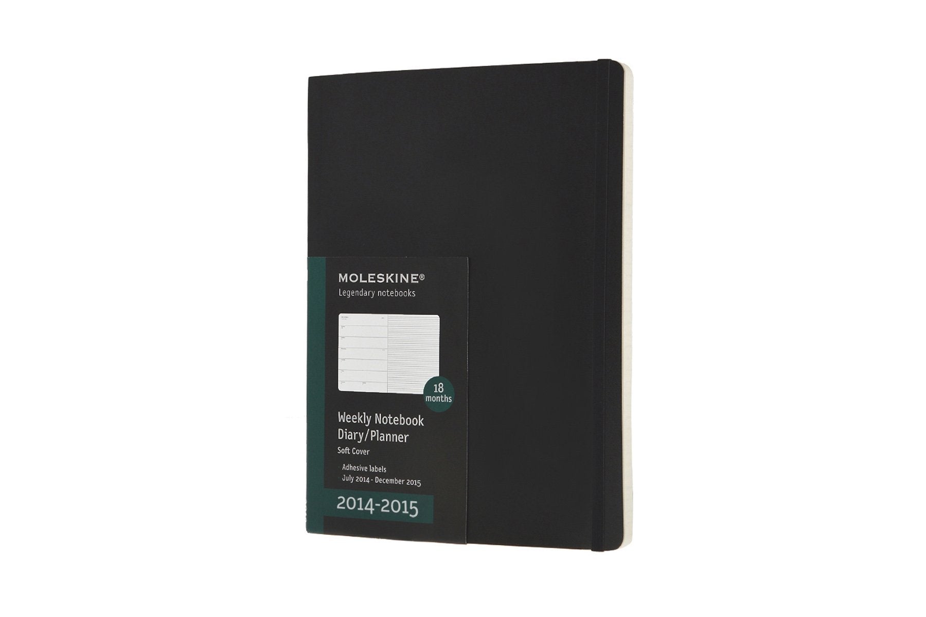 Moleskine 20142015 Weekly Planner, 18 Month, Extra Large, Black, Soft Cover (7.5 X 10)