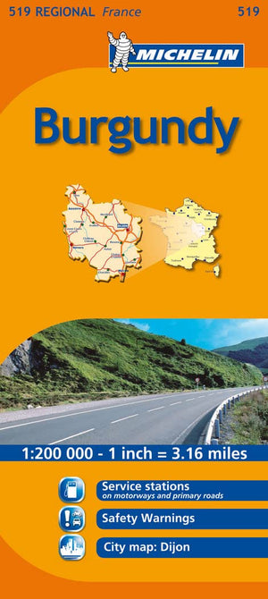 Michelin Map France: Burgundy 519 (Maps/Regional (Michelin)),Used