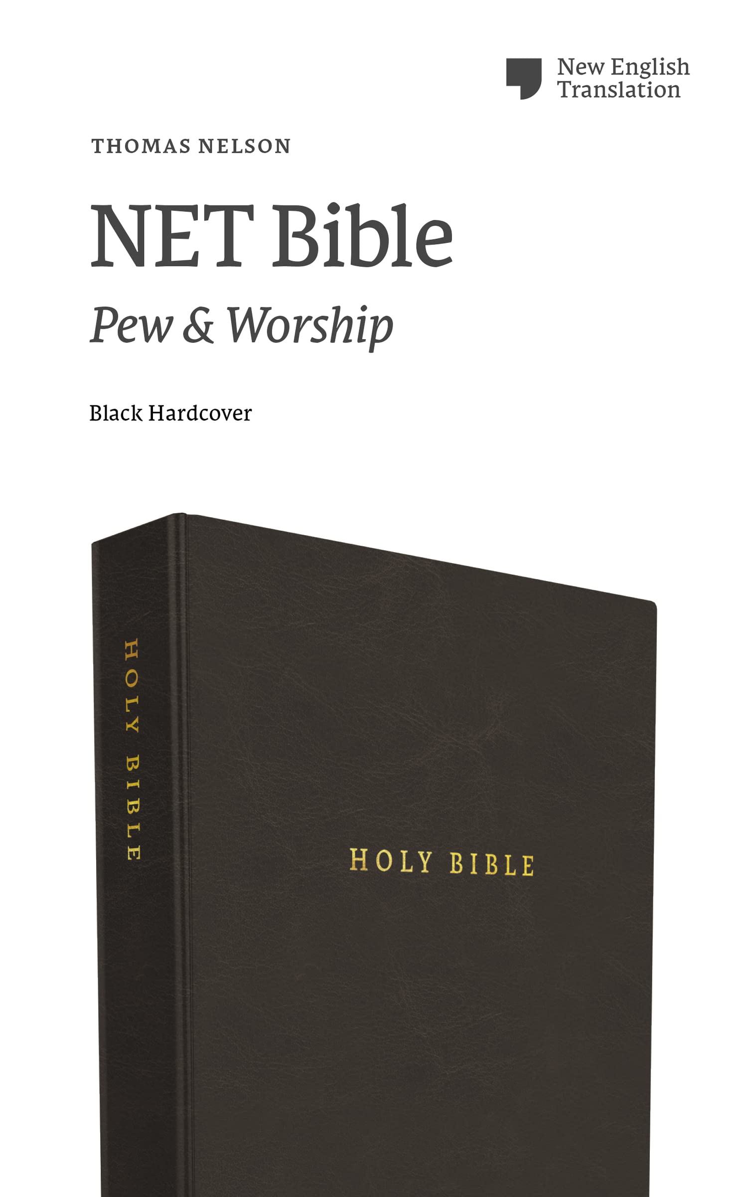 NET Bible, Pew and Worship, Hardcover, Black, Comfort Print: Holy Bible,Used